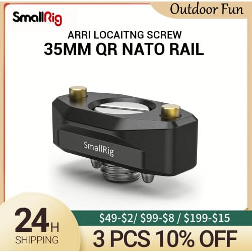 SmallRig DSLR Camera Quick Release NATO Rail with ARRI Locating Screw Anti Off Pins 35mm for Nato Handle EVF Mount 2501