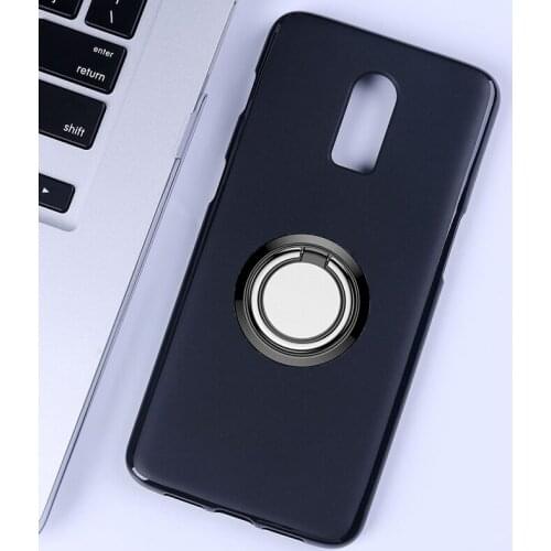 For OnePlus 6T Back Ring Holder Bracket Phone Case Cover Phone TPU Soft Silicone Cases for OnePlus 6T 6.4"