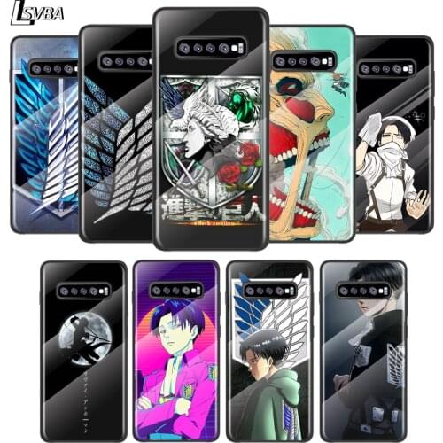 Anime Attack On Titan For Samsung Galaxy S21 Ultra Plus 5G M51 M31 M21 Tempered Glass Cover Shell Luxury Phone Case