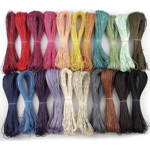 1mm 70M/lot Colorful Cotton Wax Line Rope Stretch Cord Beads String Strap Rope DIY Jewelry Make Necklace Accessories