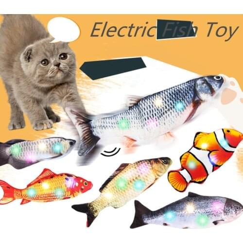 Electric Cat Toy 3D Fish USB Charging Simulation Fish Interactive Cat Toys for Cats Pet Toy cat supplies juguetes para gatos