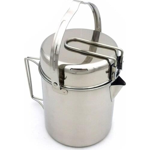 Perfect Emergency Survival Kit Outdoor Supplies 304 Camping Cookware Stainless Steel Pot