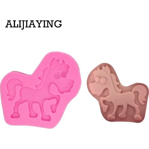 M1352 Cake Tools Animal giraffe elephant horse cattle modeling silicone mold Cupcake decorating Gumpaste fondant mould