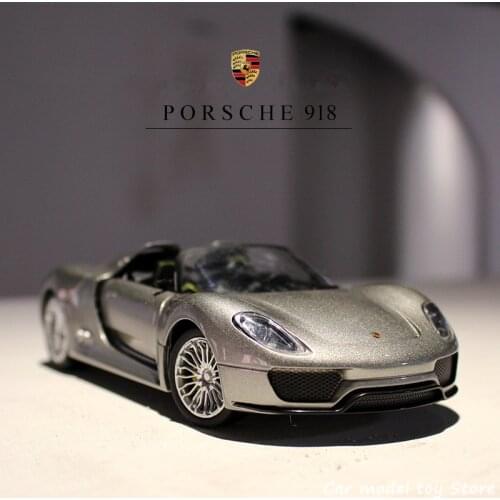 WELLY 1:24 Porsche 918 Spyder sports Convertible car simulation alloy car model crafts decoration collection toy tools gift