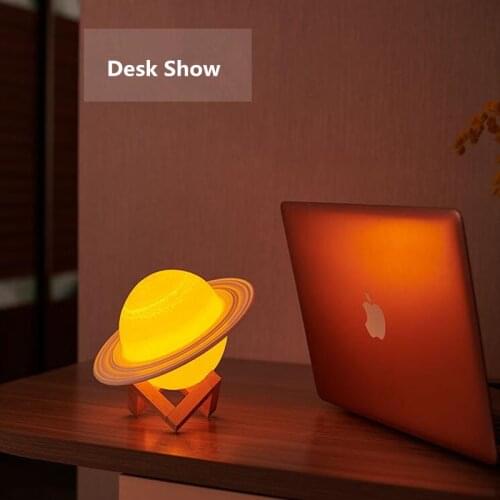New Original Planet Lamp Saturn Light Bedroom Bedside Lamp Night Light USB Rechargeable Touch Style New Strange Lamp