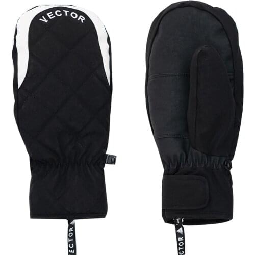 Extra Thick Women 2-IN-1 Mittens Ski Gloves Snowboard Men Snow Winter Sport Warm Waterproof Windproof Skiing Faux Leather Plam