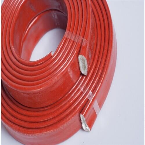 Fire sleeve Red silicone rubber glass fiber fire resistance and high temperature resistance 1 meter
