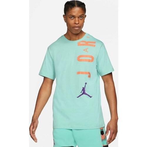 Original Nike Jordan Air Stretch Short-Sleeve Male T-Shirt-Blue CZ8402-382