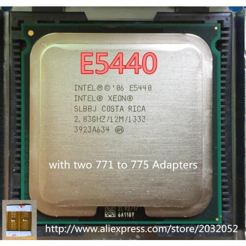 Original Intel Xeon E5440 server CPU/2.83GHz /LGA771/L2 Cache 12MB/Quad-Core/ (Give Two 771 to 775 Adapters)
