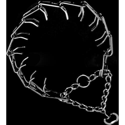 Metal Pinch Dog Training Chain Collar Prong Pet Choke Collars