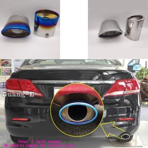 Car Body Sticks Muffler Exterior Back End Pipe Dedicate Exhaust Tip Tail Outlet Vent For Toyota Camry 2013 2014