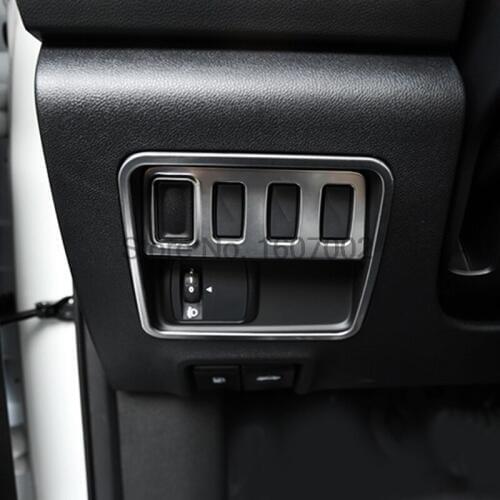 For Renault Koleos Stainless Steel Front Headlight Lamp Head Light Adjustment Switch Mask Accessories Trim