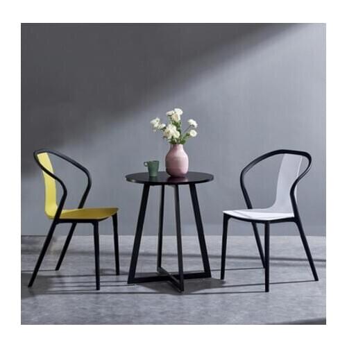 Black beetle chair modern simple back dining chair home creative design casual fashion plastic chair