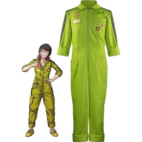 Super Danganronpa 2 Kazuichi Souda Cosplay Costume Full Set Men Women Jumpsuit Halloween Anime Clothes