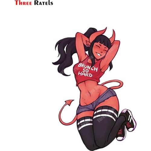 Three Ratels B165 Hot Devil Meru Girl Car Stickers And Decals Vinyl Sticker Bumper Decoration 3D For Vehicle Window