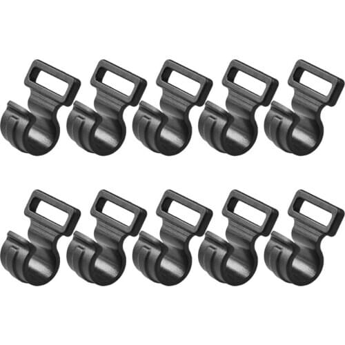 10pcs Tent Hooks Camping Caravan Awning Tent Wind Rope Clamp Tent Clip Windproof E56D