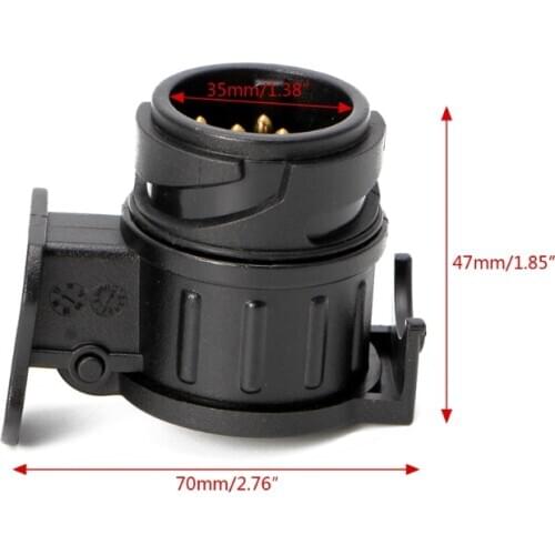 Waterproof 13 To 7 Pin Plug Trailer Caravan Electric Adapter Socket Connector Q9QD