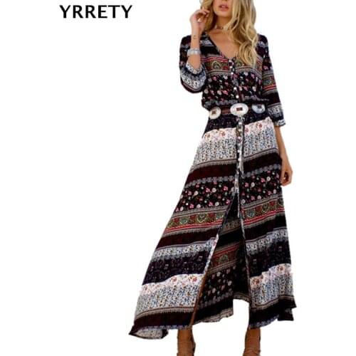 YRRETY Boho Summer Dresses