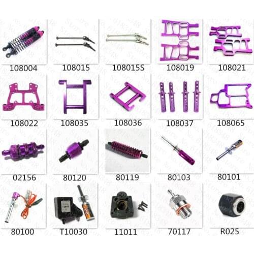 HSP Parts Upgrade Acessories Spare Aluminum MetalParts For Off Road Monster Truck TYBANNOSAURUS 94108 1/10 4WD RC Model Car Baja