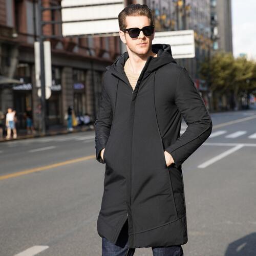 2019 Winter New Cotton coat Male Korean Fashion jacket Warm Thick Casual Long Black jacket More size M-XXXL