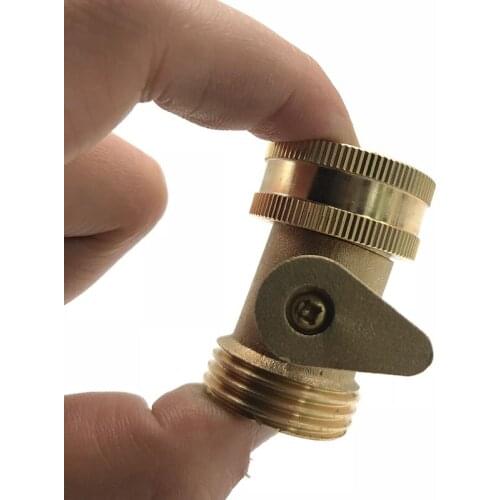 Golden Color Garden Copper Ball Valve 3/4 American Threaded Garden single-way Ball Valve Joint Hardware