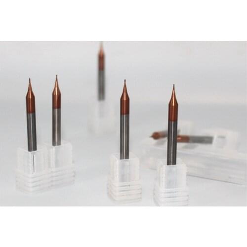 0.1mm 0.2mm 0.3mm Processing 55/60 hardness Fine Small diameter ball nose end mill milling cutter CNC router bit Engraving drill