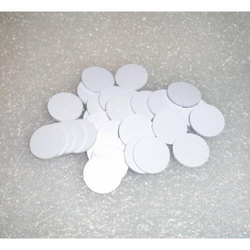 100pcs/Lot 125KHz tk4100 em4200 read only RFID Copy Coin Card Sticker Tag Coin Type PVC 25mm For Acces Control chip card