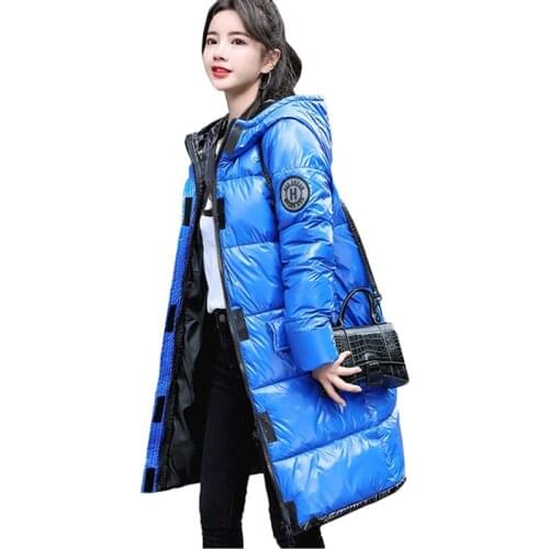 2021 Parka Women New Winter Down Cotton Jacket Long Hooded Outwear Female Parka Thick Cotton Padded Female Basic Coats Overalls