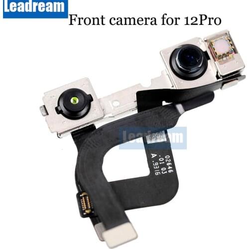 5Pcs Original Front Camera For iPhone 12 mini 12 pro MAX Front Camera Flex Cable With Cam Plastic Ring Holder Proximity Sensor