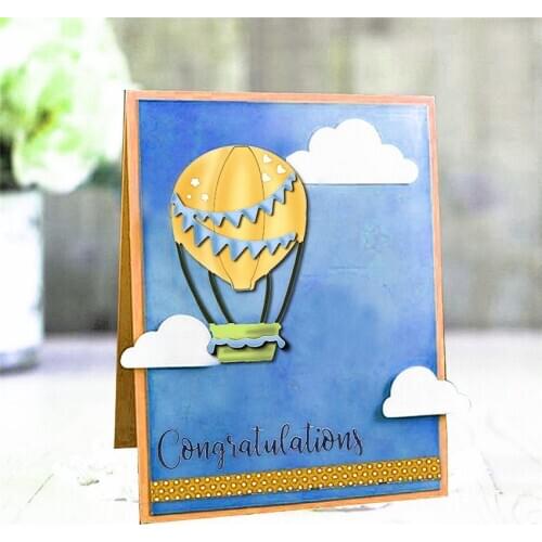 8.5x7.5cm hot air balloon Scrapbooking DIY Embossing Mothers Day paper dies cutting dies carbon steel cutter Metal die cards