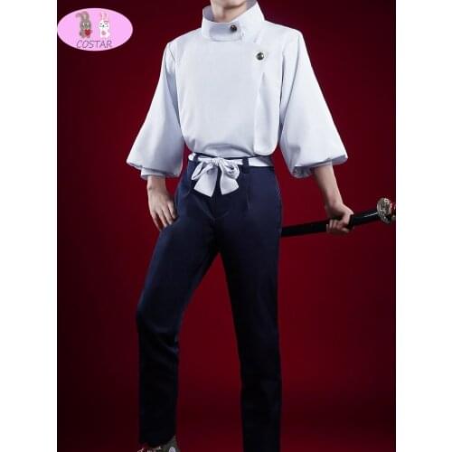 Anime!Jujutsu Kaisen Otsukotsu Yuta Game Suit Handsome Uniform Cosplay Costume Halloween Party Role Play Outfit For Men 2021 NEW