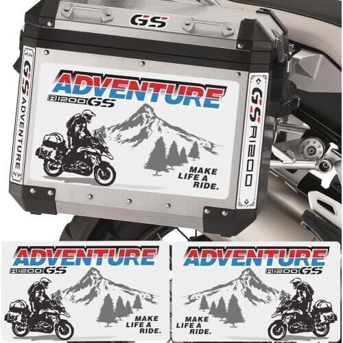 Trunk R 1200 GS GSA Luggage Aluminium Adventure For BMW R1200GS Motorcycle Tail Top Side Cases Stickers Panniers 2017 2013 2014