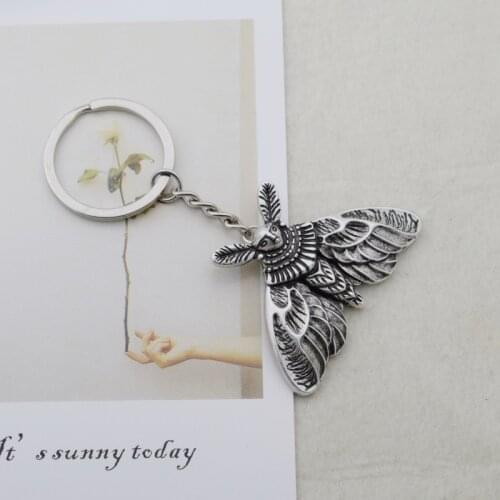Butterfly Keychain Wicca Moon Death Head Skull Pendant Christmas Gift