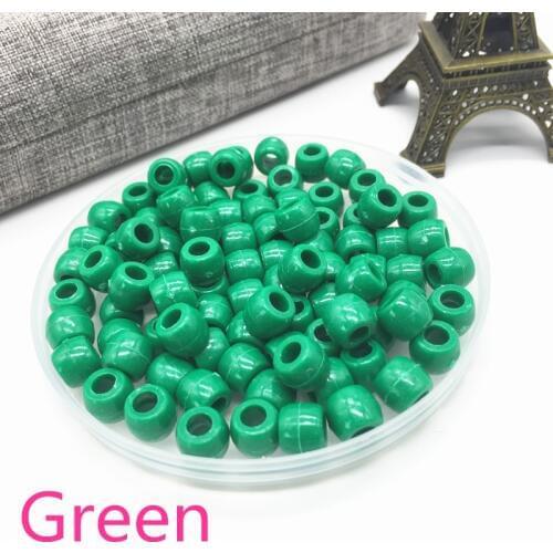 100pcs 6mm Bracelet Accessories Children Gift DIY Bracelet Earrings Charms Necklace Beads For Jewelry Making Green