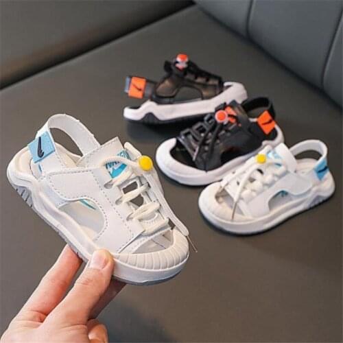 Disney boy children sandals in baotou of new fund of 2021 summer sandals soft bottom slippery sandals baby toddler sandals