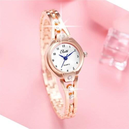 Elegant Ladies Fashion Diamond Inlaid Bracelet Watch Student Casual Versatile Korean Fashion Watch