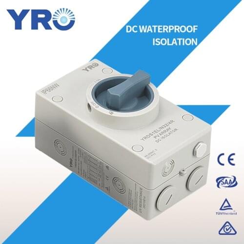IP66 Waterproof Solar Electrical DC Isolator Switch Disconnector With 2 Pairs PV Connectors For Solar Power System