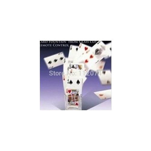 Card Fountain From Glass Cup Remote Control Magic Tricks Find Select Card Magie Stage Illusions Gimmick Props Mentalism Comedy