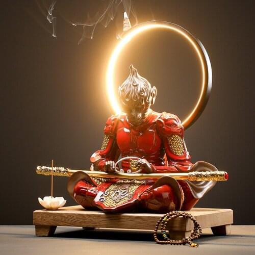 Chinese creative Qitian Dasheng lantern ring Zen ornaments porch incense decorations the Monkey King decoration