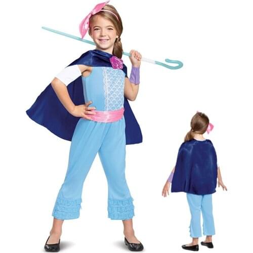 Disney Movie Halloween Toy Story 4 Bo Peep Girl Cosplay Costume, Childrens Film Carnival Performance Clothes, Childrens Gifts