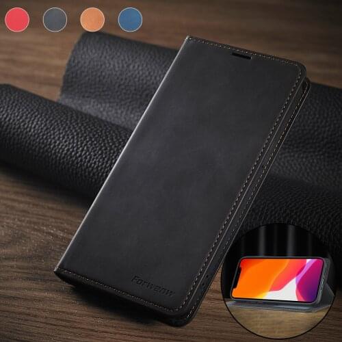 Wallet Card Slot Leather Magnetic Case For iPhone 12 11 XS Pro Max Mini X XR 8 7 6 6S Plus 5 5S SE Solid Color Ultra Thin Cases
