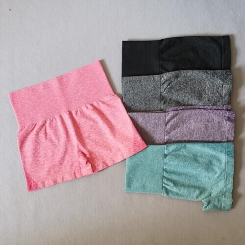 Summer Seamless Yoga Shorts High Waist Workout Shorts Women Scrunch Butt Gym Leggings Running Sport Shorts