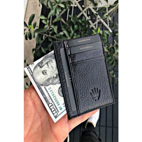 Summer Fashion Holiday Gift Women Men Unisex Card Holder Black Wallet