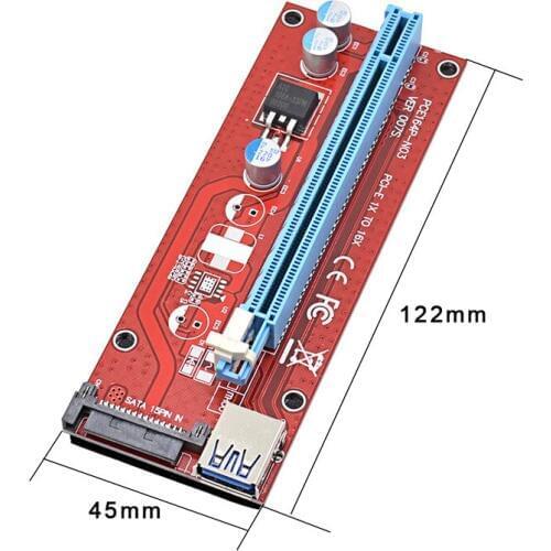 2017 hot selling PCI e riser 1X To 16X With 60CM USB Cable for VER006C VER007S