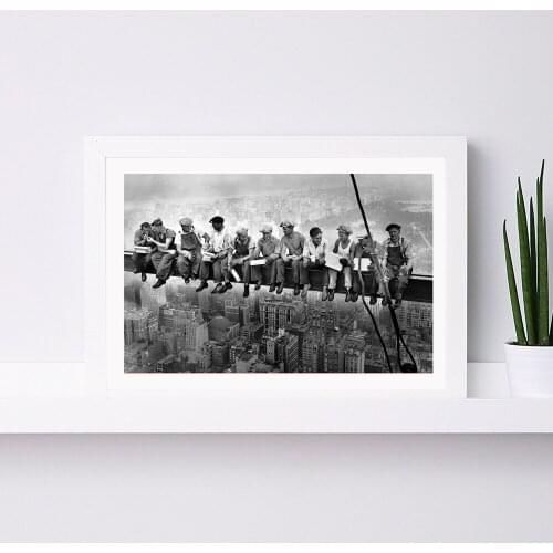 Nordic Abstract Poster Worker House Canvas Painting Black White Art Print Vintage Wall Picture For Living Room Home Décor