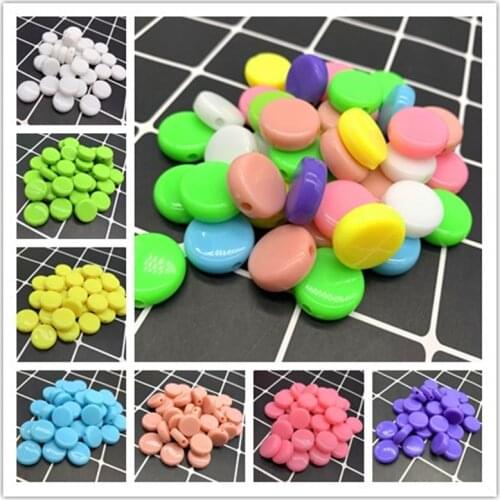New 20pcs/lot 15mm Round Acrylic Beads Spacer Loose Beads For Jewelry Necklace Making DIY
