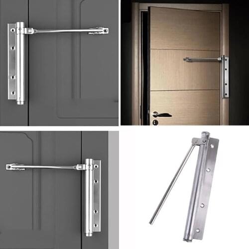 Simple Door Closer Automatic Adjust-Strength Single Spring Stainless Steel Closing Fire Rated Doors Hardware Accessories 45KG