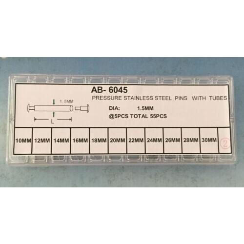 Watch Band Friction Pins for Clasps with 1.3/1.5MM Heads Size from 10mm to 30mm for Watch Repair