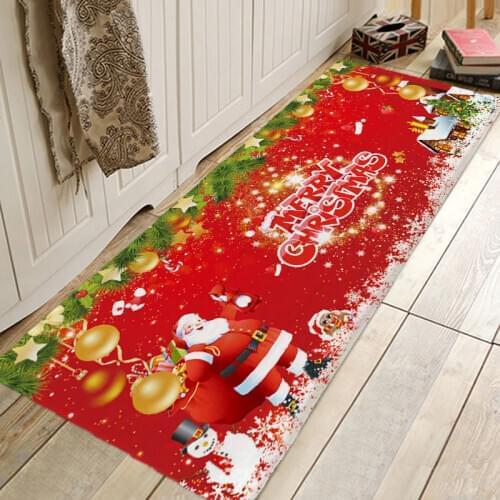 Christmas Rug 3D RUG Hallway Carpets and Rugs for Bedroom Living Room Carpet Kitchen Bathroom Anti-Slip Floor Mats 3D Mat