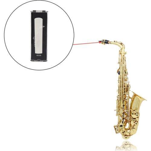 Saxophone Resin Reed +None Reed Box Woodwind Instruments for Long-time Exercise Beginners Instruments Parts Accessories